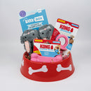 Tickled Pink SQUEAKY & Chewy Dog & Puppy Gift Basket / BARK, Kong