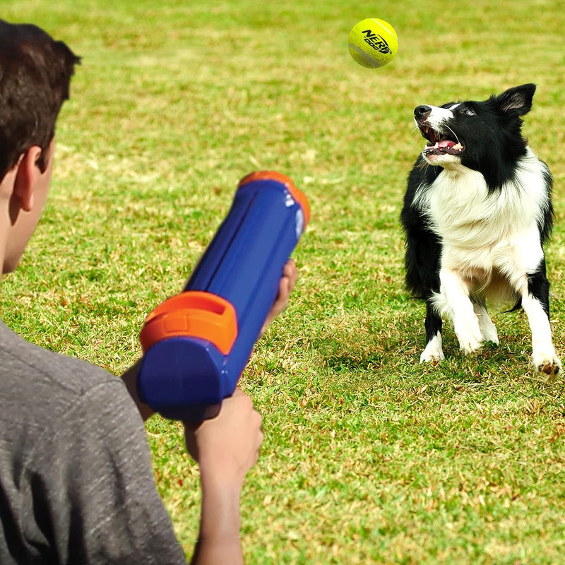 Nerf Dog 20" Large Tennis Ball Blaster Dog Toy with 3 Balls CHEAPER THAN CHEWY, LESS THAN AMAZON