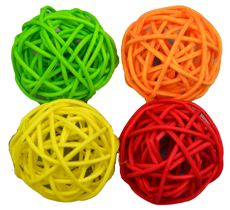 $1 OFF! Amazing Pet Products Woven Rattan Balls Cat Toys 4pk