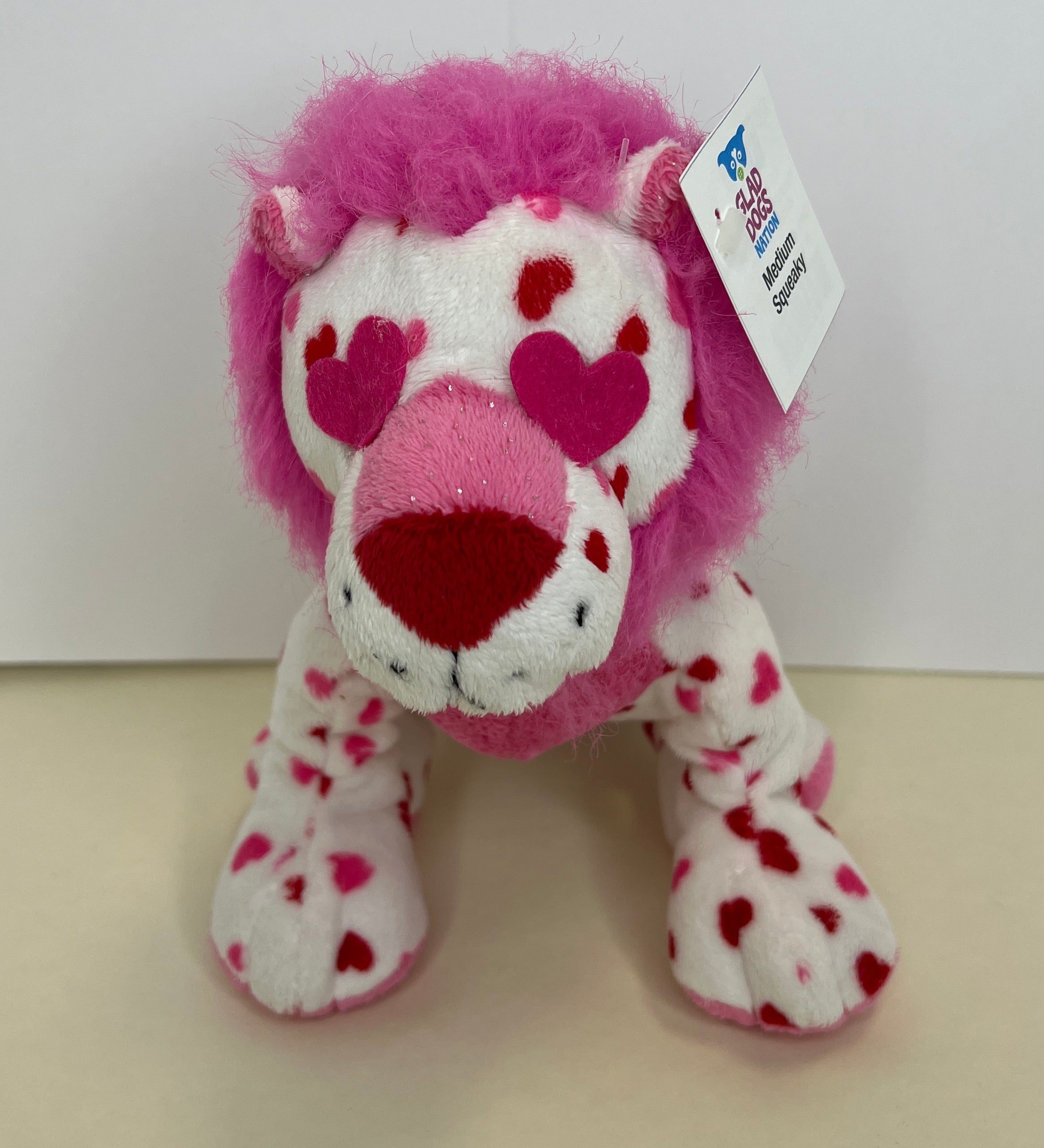 EXTRA LARGE Hearts, Love & Candy Dog Toy: Squeak & NO Squeak