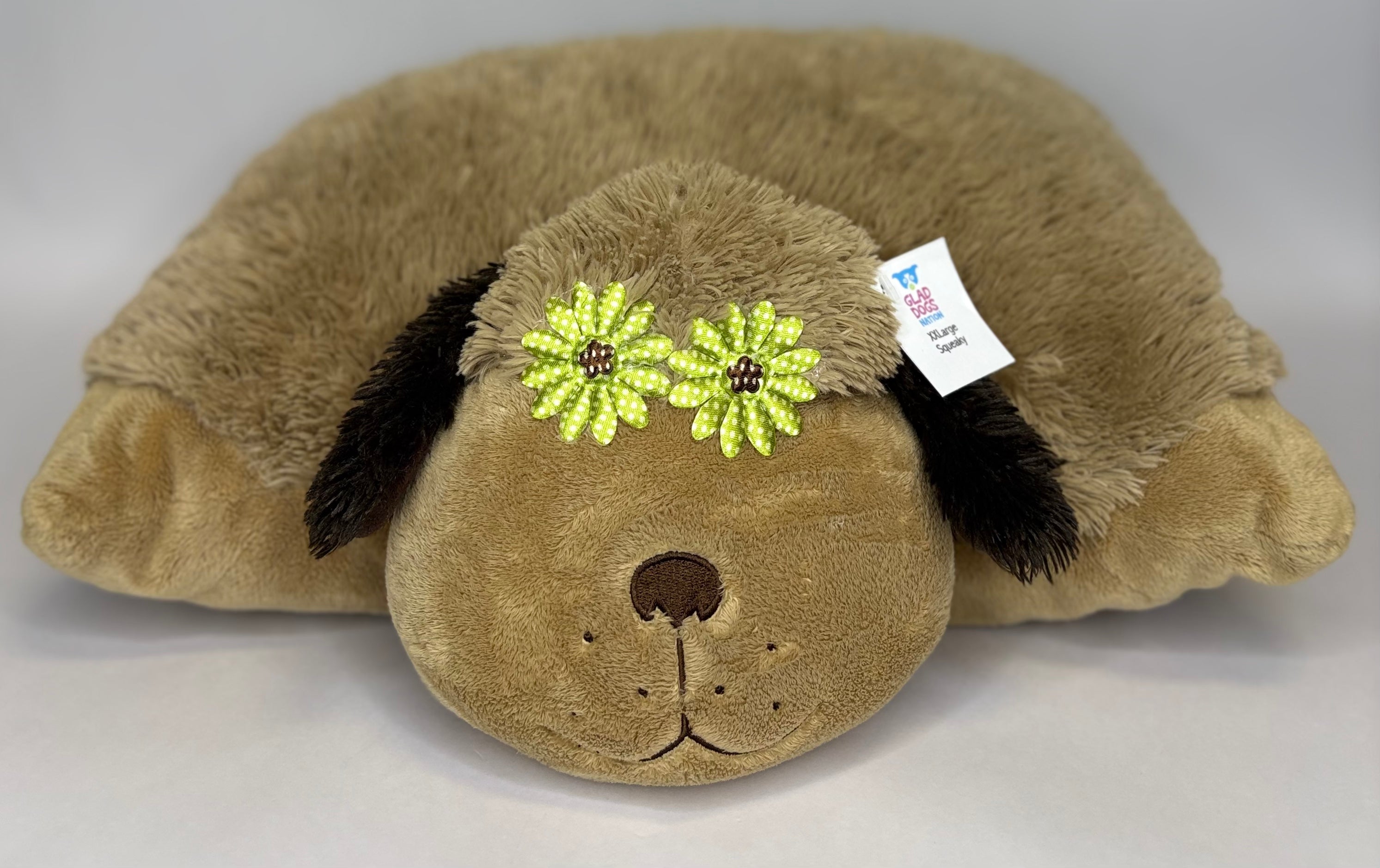 Pillow Pals Squeaky Stuffed Dog Toys: M, L & XL