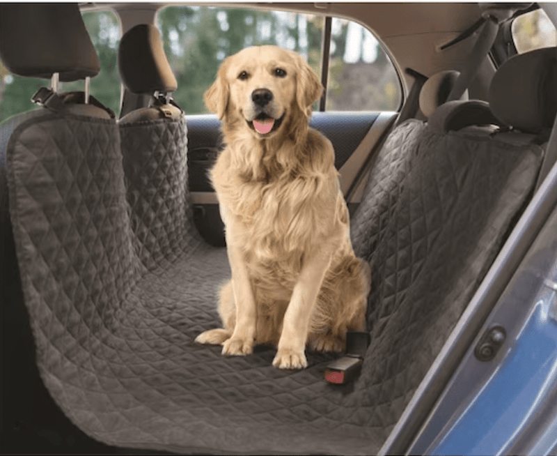 Co-Pilot Polyester Car Back Seat Cover Hammock: Quilted Gray / 51" x 51"