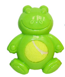 Multipet Minipet Tennis Tummies 4" Fetch Dog Toy: Frog, Pig, Elephant