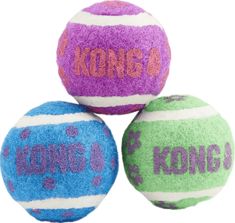 3-Pack KONG Tennis Balls with Bells for Cats CHEAPER THAN CHEWY