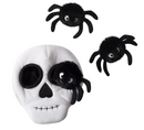 $3 OFF! PetShop by Fringe Studio Skull With Spiders Plush Squeaky Hide & Seek Burrow Dog Toy