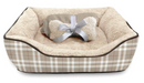 $5 OFF! Style Selections Rectangular Tan Plaid Bolster with Blanket & Plush Bone
