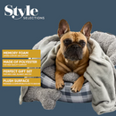 $5 OFF! Style Selections Rectangular Tan Plaid Bolster with Blanket & Plush Bone