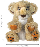 KONG Comfort Kiddos Lion Removable Squeaker Plush Dog Toy: XS & S Dogs