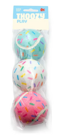 ThoozyPet Happy Birthday Sprinkle Tennis Balls 3 Pack