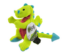 goDog Dragons DOUBLE Chew Guard Plush Dog Toy Green Dragon: Large