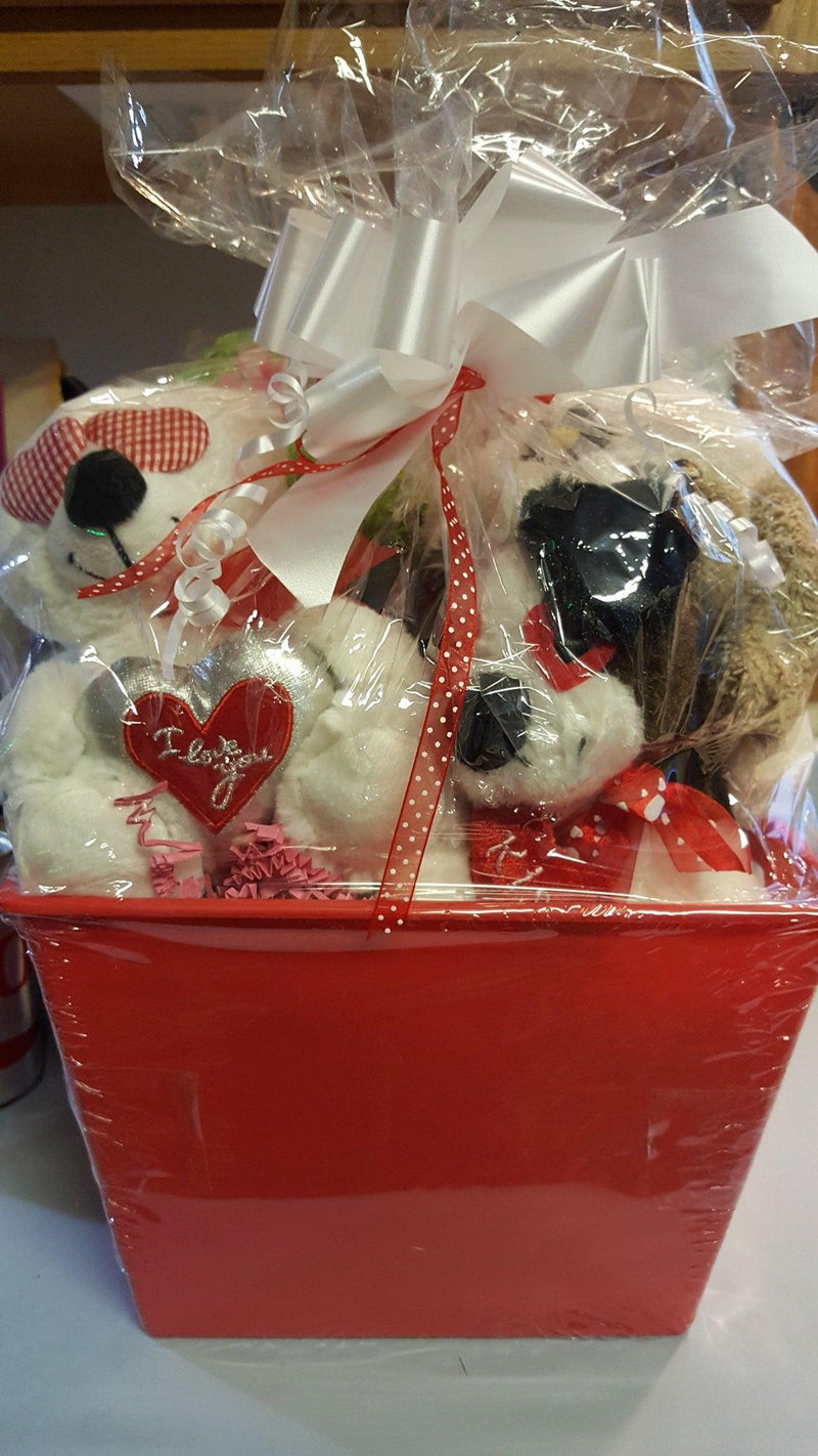 Puppy Love SQUEAKY Dog & Puppy Gift Basket: 3 Sizes