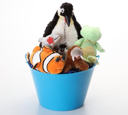 WaterWorld Basket with SQUEAKY Toys: 3 Sizes