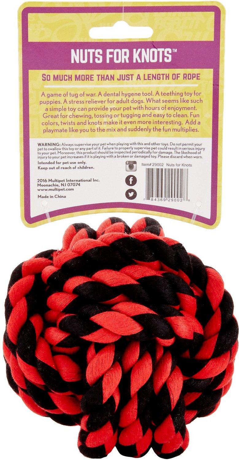 Multipet Nuts for Knots Ball Dog Toy: 3 Sizes