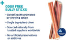 Barkworthies Odor-Free Standard Bully Sticks Dog Treats: 6" & 12"