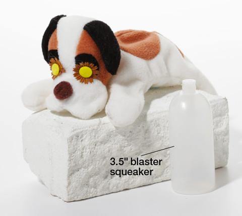Blaster Baby Lightly-Stuffed Dog Toy with Big SQUEAKER / Beanie Babies with No Beans!