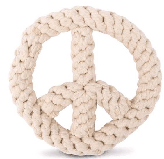 Harry Barker 7" Peace Sign Rope Toy