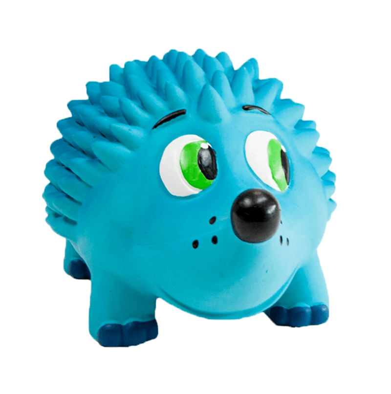 Outward Hound Tootiez Hedgehog Squeaky Grunting Stuffing-Free Natural Latex Dog Toy