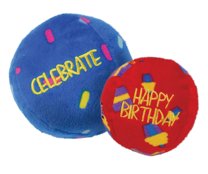 NEW! KONG Birthday & Celebrate Balls 2 Pack: Small