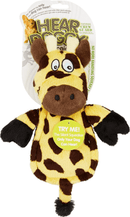HEAR DOGGY Silent Squeaker Chew Guard GIRAFFE Dog Toy / CHEAPER THAN CHEWY!
