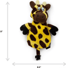 HEAR DOGGY Silent Squeaker Chew Guard GIRAFFE Dog Toy / CHEAPER THAN CHEWY!