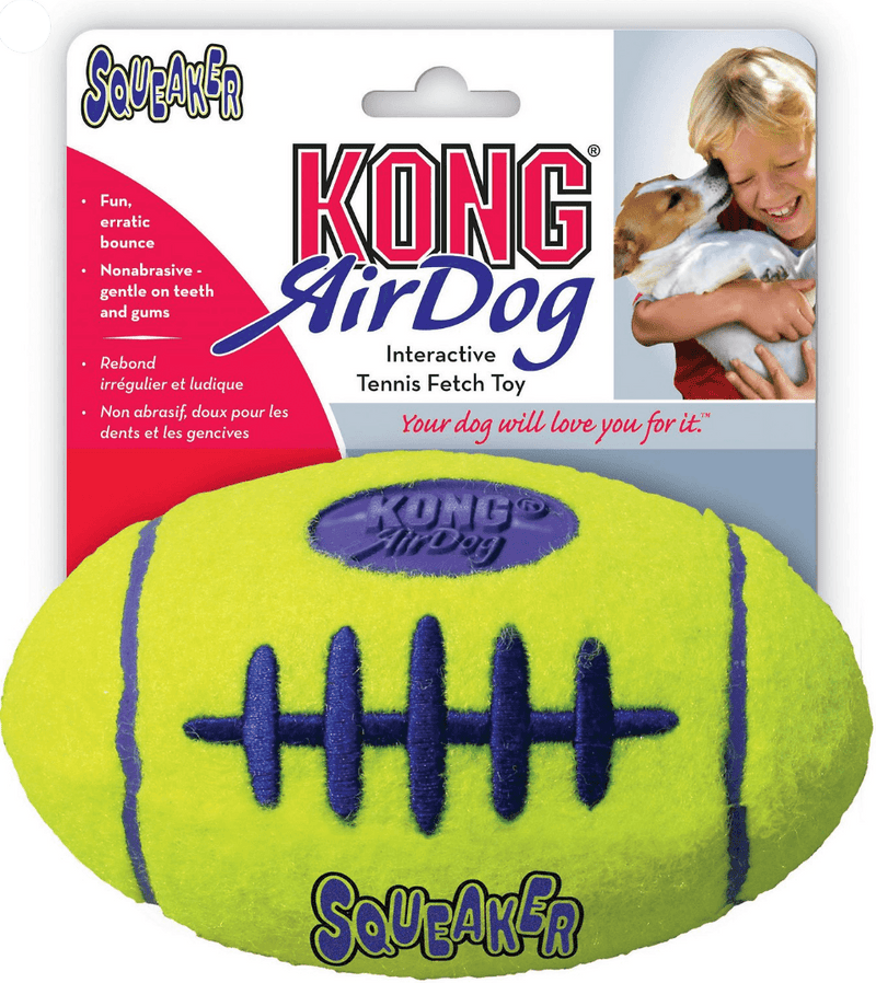 Kong AirDog Squeaker Football: 3 Sizes