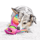 $1 OFF! BARK Super Chewer Diva The Dragon Queen Rainbow Plush Dog Toy, M/L - Glad Dogs Nation | ALL Profits Donated
