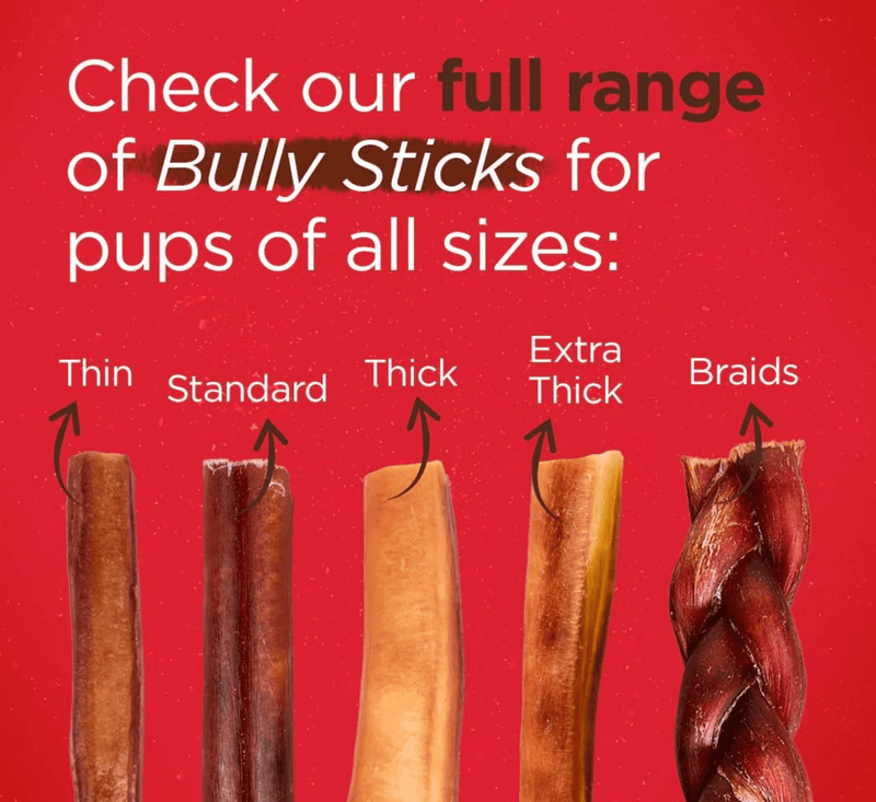 $1 OFF! Natural Farm Beef 12" Bully Sticks Dog Treats CHEAPER THAN CHEWY - Glad Dogs Nation | ALL Profits Donated