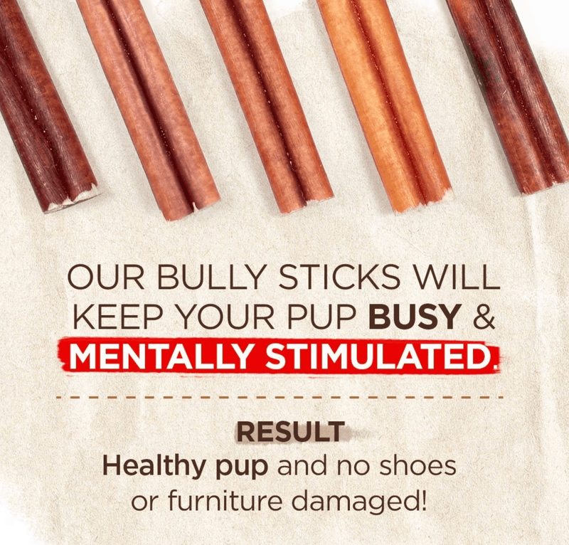 $1 OFF! Natural Farm Beef 12" Bully Sticks Dog Treats CHEAPER THAN CHEWY - Glad Dogs Nation | ALL Profits Donated