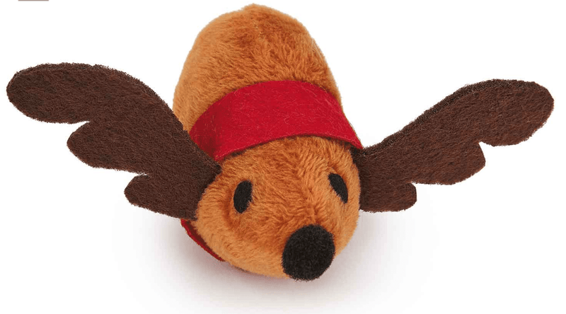 $1 OFF! Savvy Tabby 2 - pack Reindeer Catnip Mice Cat Toys - Glad Dogs Nation | ALL Profits Donated