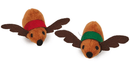 $1 OFF! Savvy Tabby 2 - pack Reindeer Catnip Mice Cat Toys - Glad Dogs Nation | ALL Profits Donated