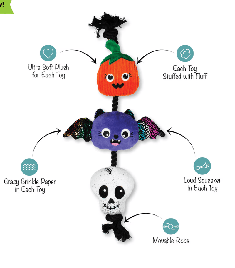 15% OFF! PetShop by Fringe Studio Literally Dead Cute Plush & Rope Squeaky Dog Toy - Glad Dogs Nation | ALL Profits Donated