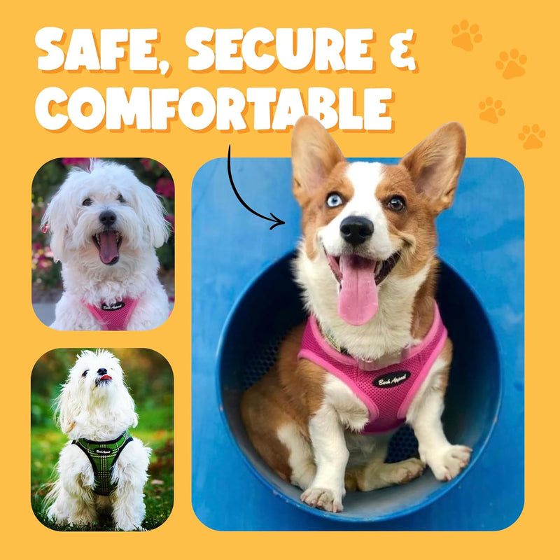 $2 OFF! Bark Appeal Step - in Dog Harness, Anti - Choke, Adjustable Strap, Heavy Duty Clip • 4 Colors, 4 Sizes - Glad Dogs Nation | ALL Profits Donated