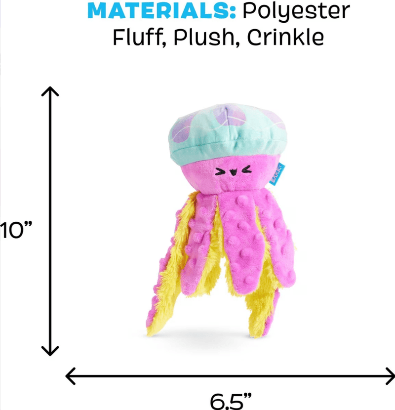 $2 OFF! BARK Jelly Squish Squeaky & Soft Crinkle Plush Dog Toy - Glad Dogs Nation | ALL Profits Donated