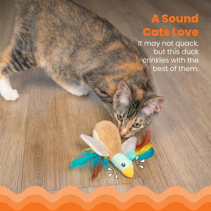 $2 OFF! Catstages Flapperz Duck Plush Interactive Catnip Cat Toy - Glad Dogs Nation | ALL Profits Donated