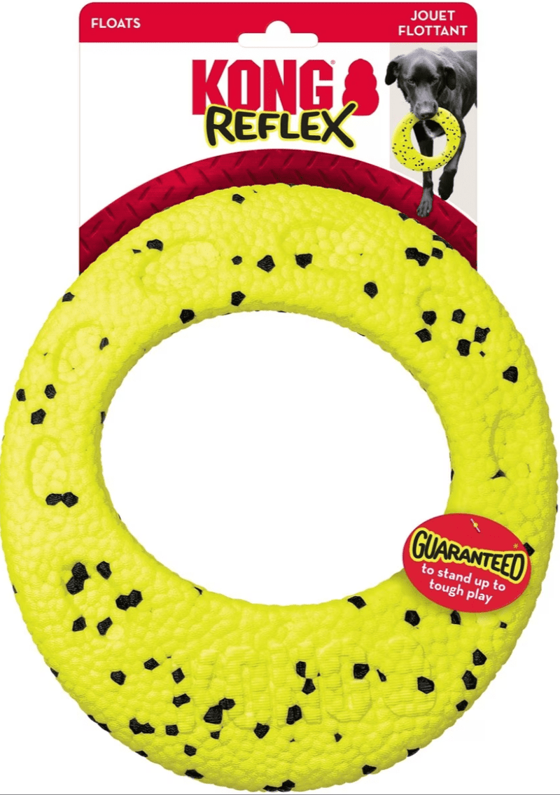 $2 OFF! KONG Reflex Flyer Dog Toy Yellow / Floats! CHEAPER THAN CHEWY - Glad Dogs Nation | ALL Profits Donated