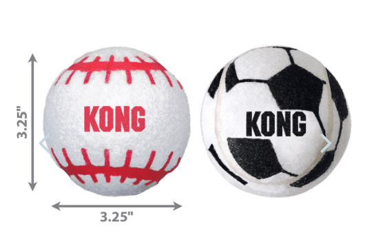 24% OFF! KONG Sport Balls Dog Fetch Toys Large 2 Pack - Glad Dogs Nation | ALL Profits Donated