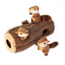 $3 OFF! ZippyPaws Burrow Squeaky Hide & Seek Plush Dog Toy, Log & Chipmunks - Glad Dogs Nation | ALL Profits Donated