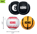 30% OFF! KONG Sport Balls Dog Fetch Toys Medium 3 Pack - Glad Dogs Nation | ALL Profits Donated