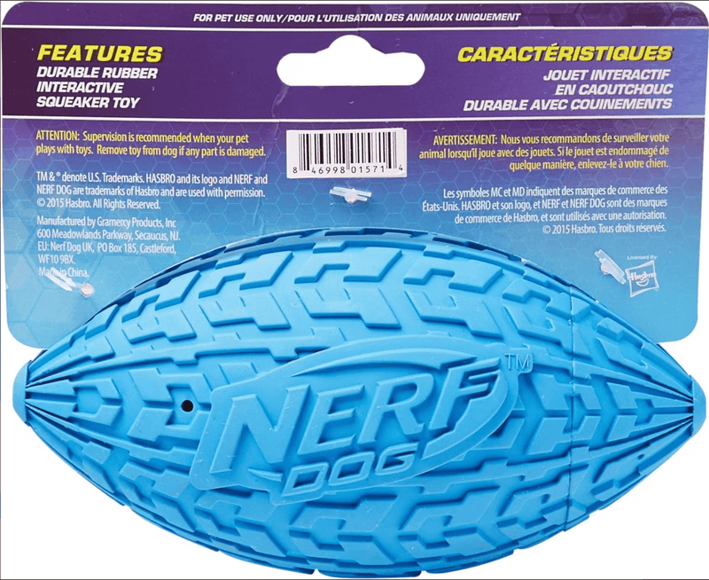34% OFF! Nerf Pet Nerf Dog 6" Rubber Squeaker Tire Football Dog Toy | CHEAPER THAN CHEWY - Glad Dogs Nation | ALL Profits Donated