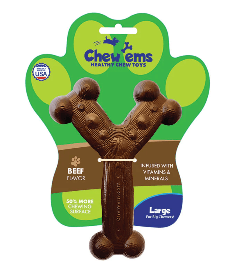 40% OFF! Chew'ems Large Wishbone Chew: 4 Flavors - Glad Dogs Nation | ALL Profits Donated