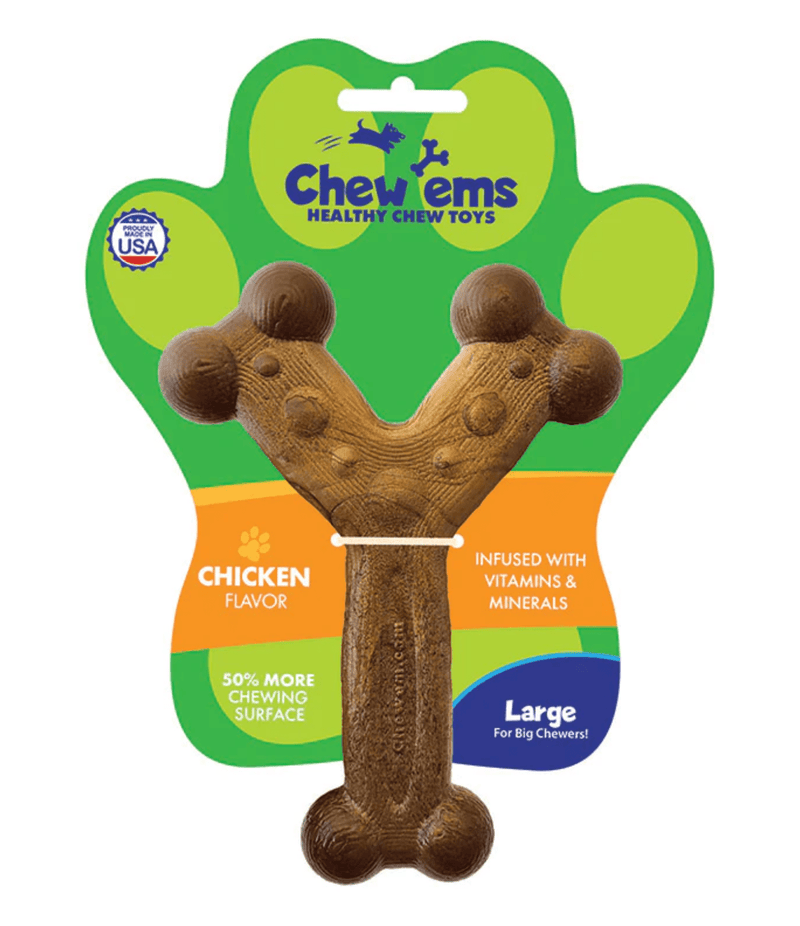 40% OFF! Chew'ems Large Wishbone Chew: 4 Flavors - Glad Dogs Nation | ALL Profits Donated