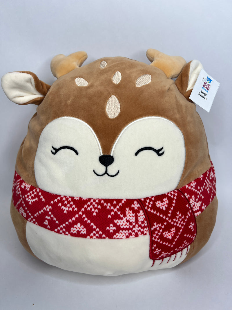 Large Stuffed & SQUEAKY Plush Holiday Dog Toys