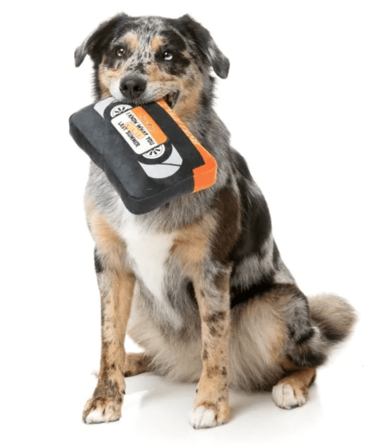 50% OFF! FuzzYard VHS Tape Horror Film Plush Squeaky Dog Toy - Glad Dogs Nation | ALL Profits Donated