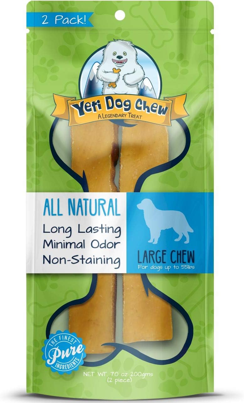 Yeti Dog Chew Large Yak Cheese Chew for Dogs up to 55 lbs: Single or 2 Pack