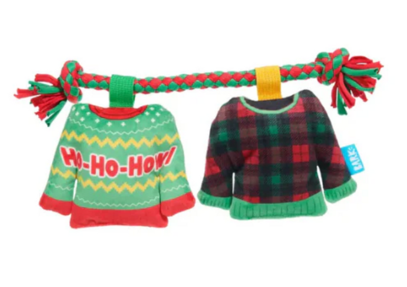 BARK Christmutts Sweaters Rope Dog Toy