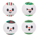 BARK Snowballers Holiday Squeaky Tennis Balls Dog Toy 4 Pack