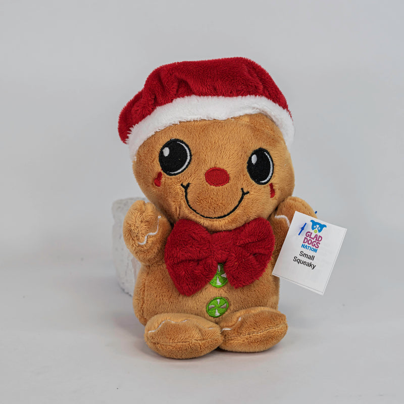 Small Stuffed & SQUEAKY Plush Holiday & Winter Dog Toys