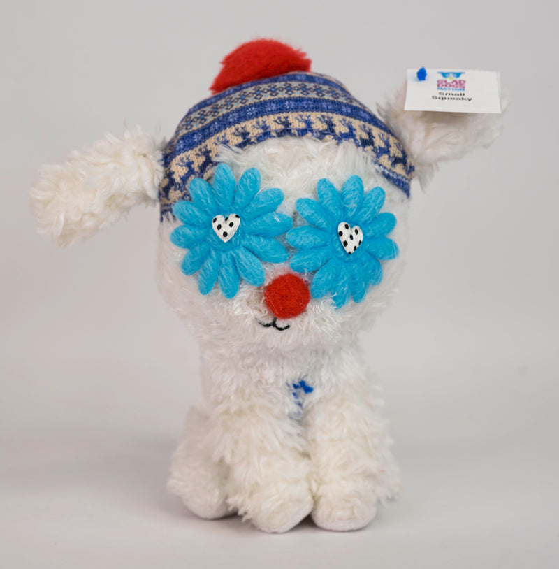Small Stuffed & SQUEAKY Plush Holiday & Winter Dog Toys