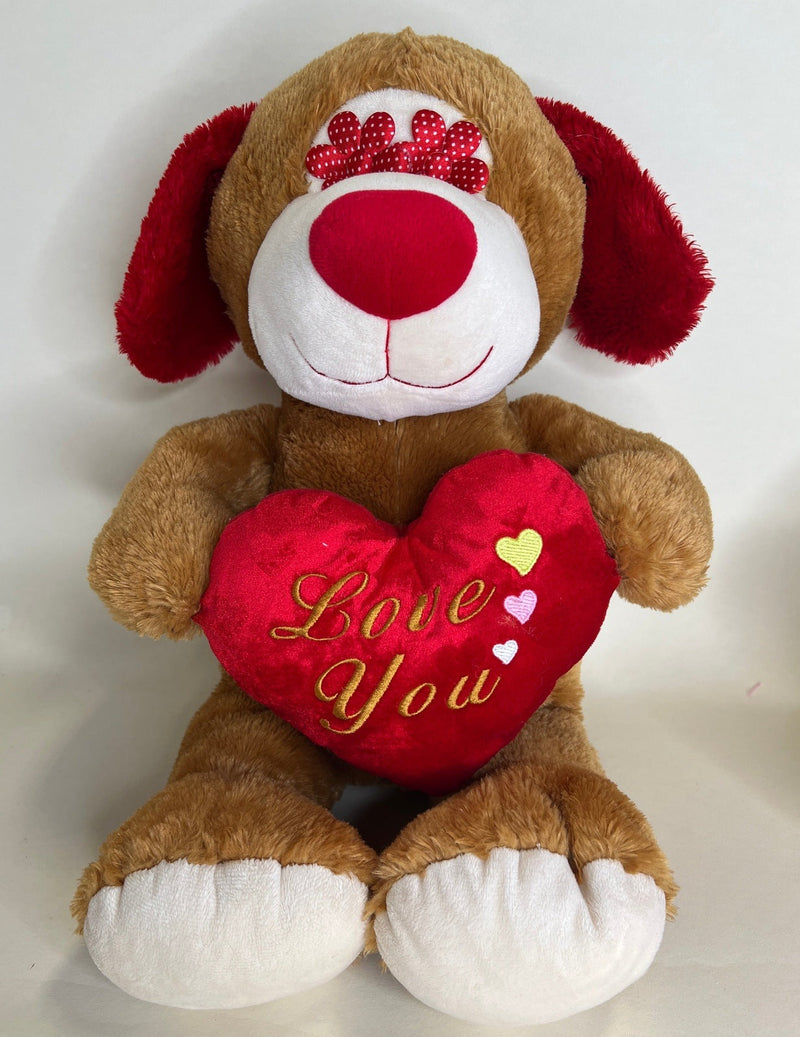 Hearts, Love & Candy Dog Toy: Squeak & NO Squeak, All Sizes