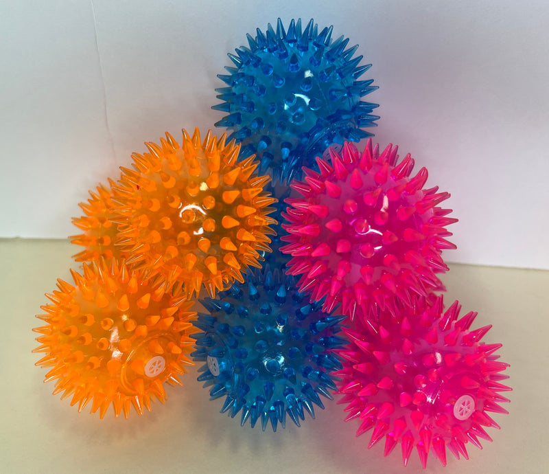 NEW! 2.5" Spiky Squeaker Ball, 3 Colors CHEAPER THAN AMAZON